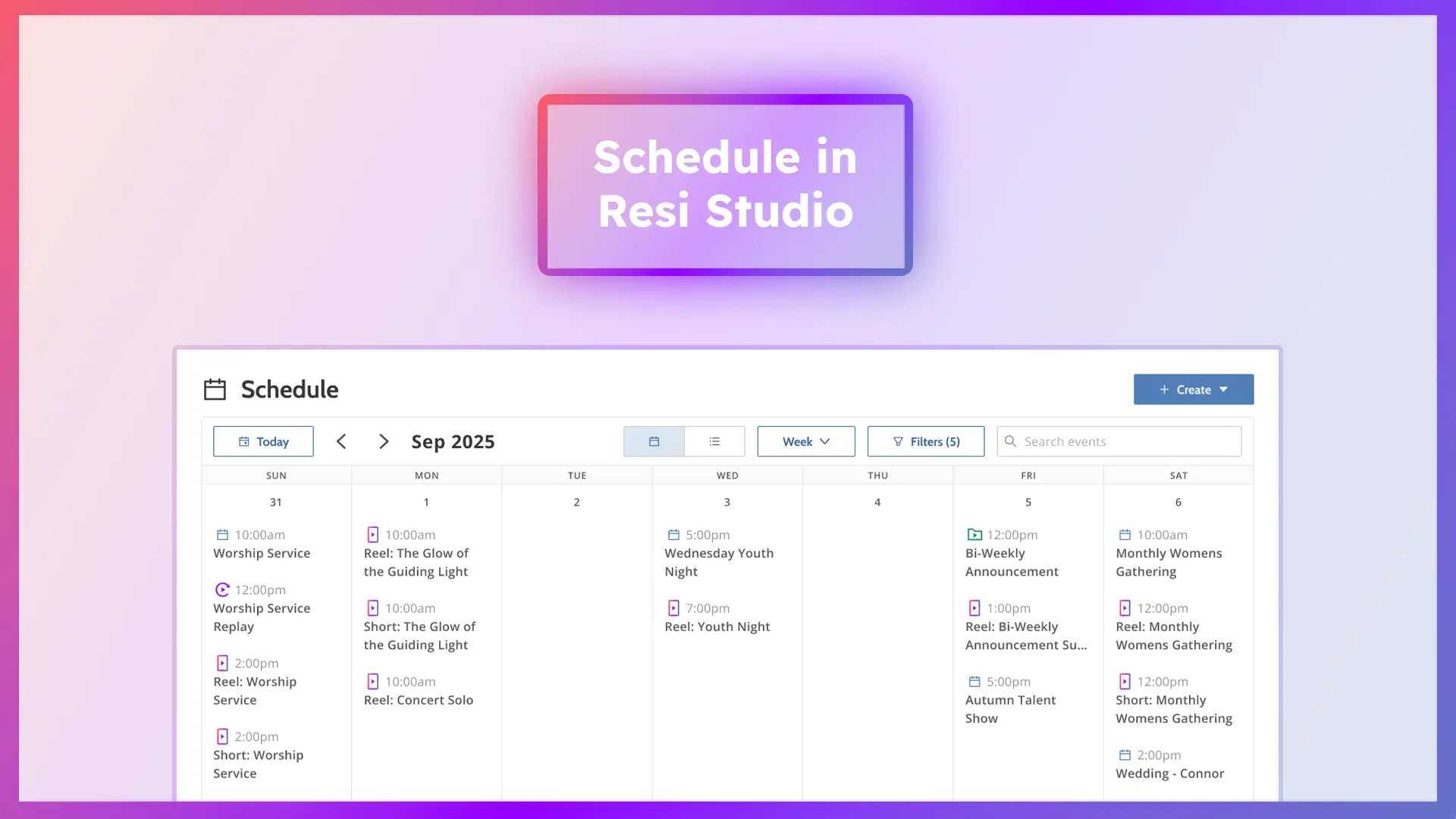 Schedule and Walk Away