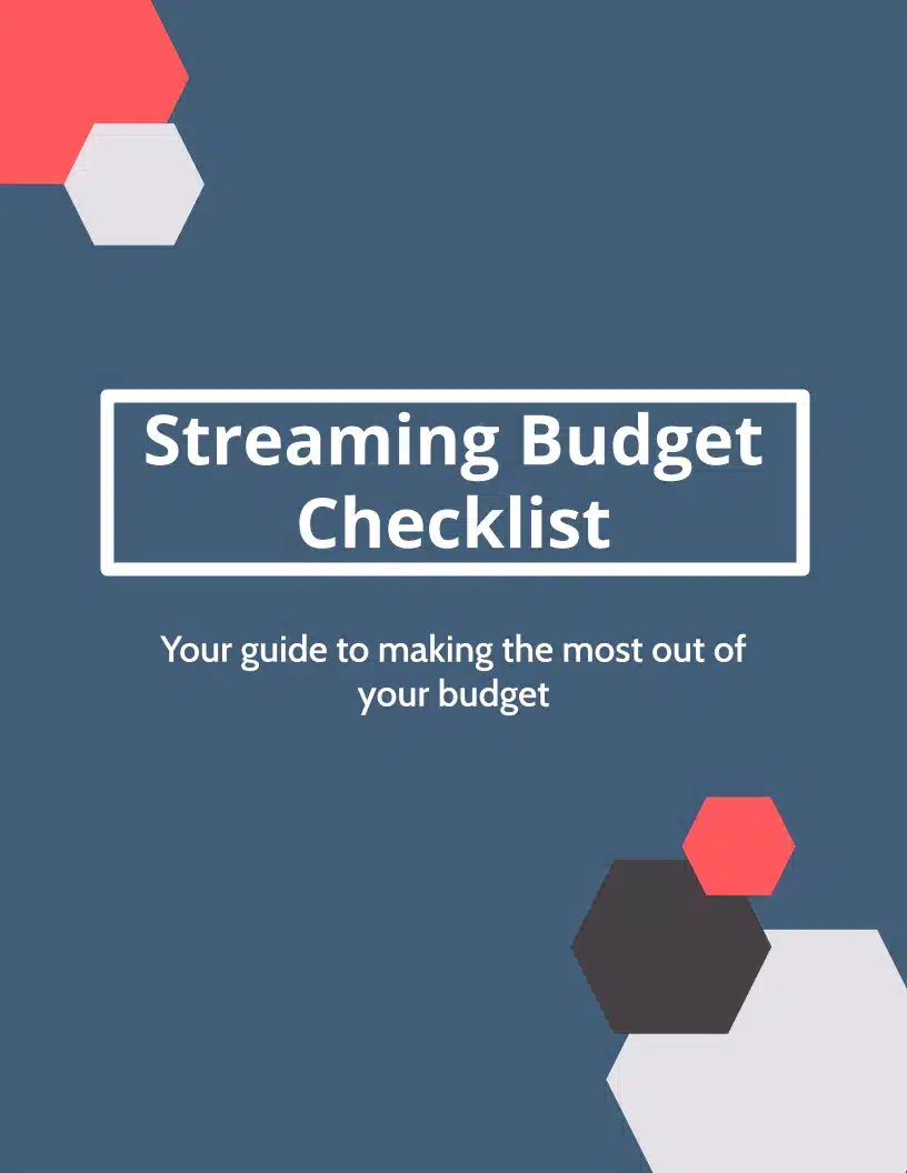 Streaming Budget Checklist