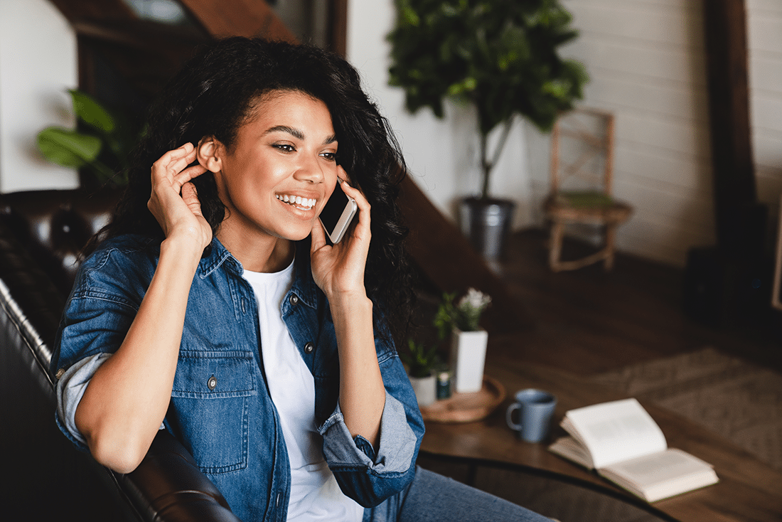 woman talking on the phone