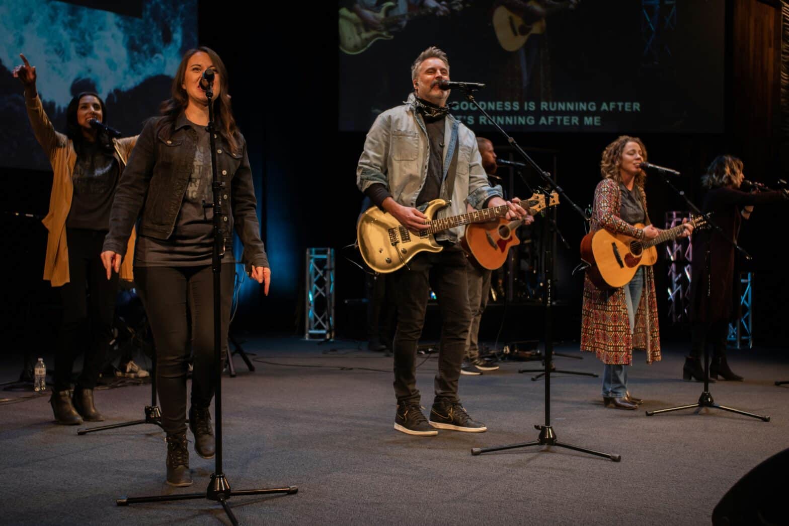 worship band on church stage