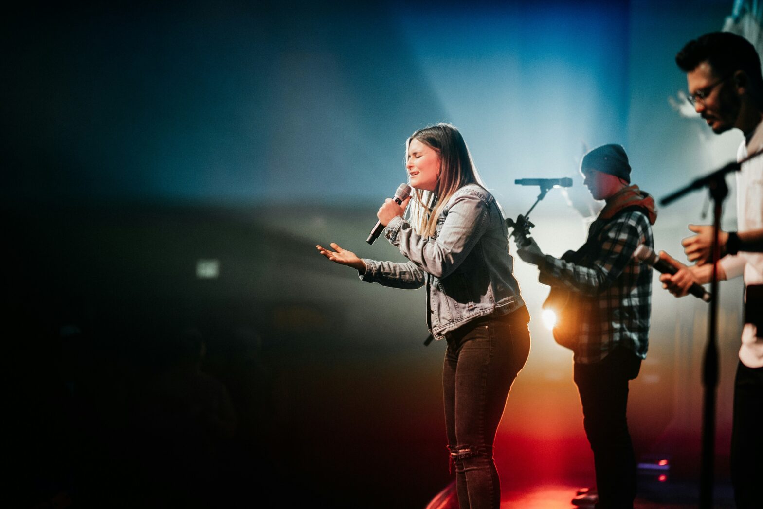 Band performing on a live stream