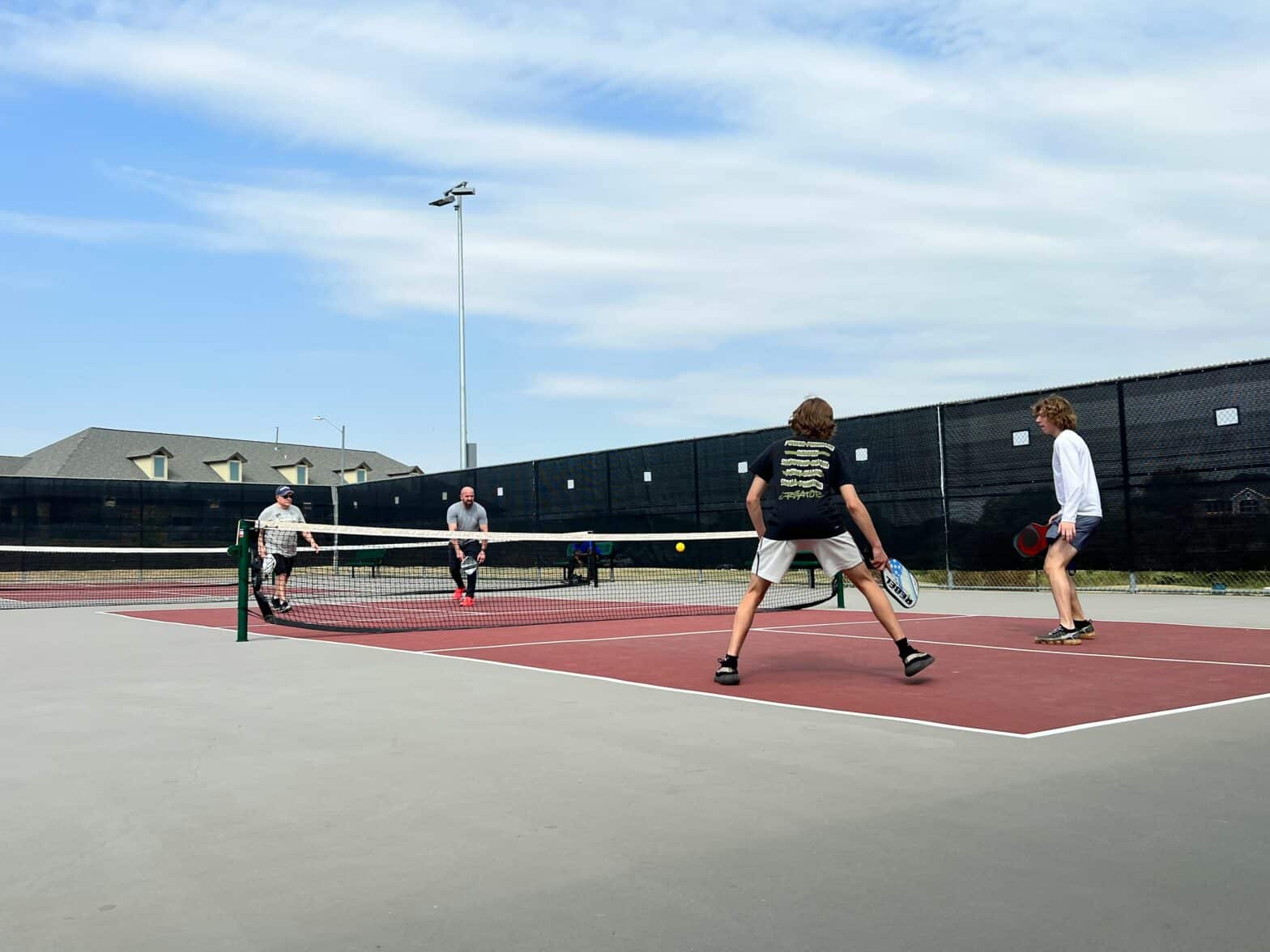 people playing pickleball on a live stream