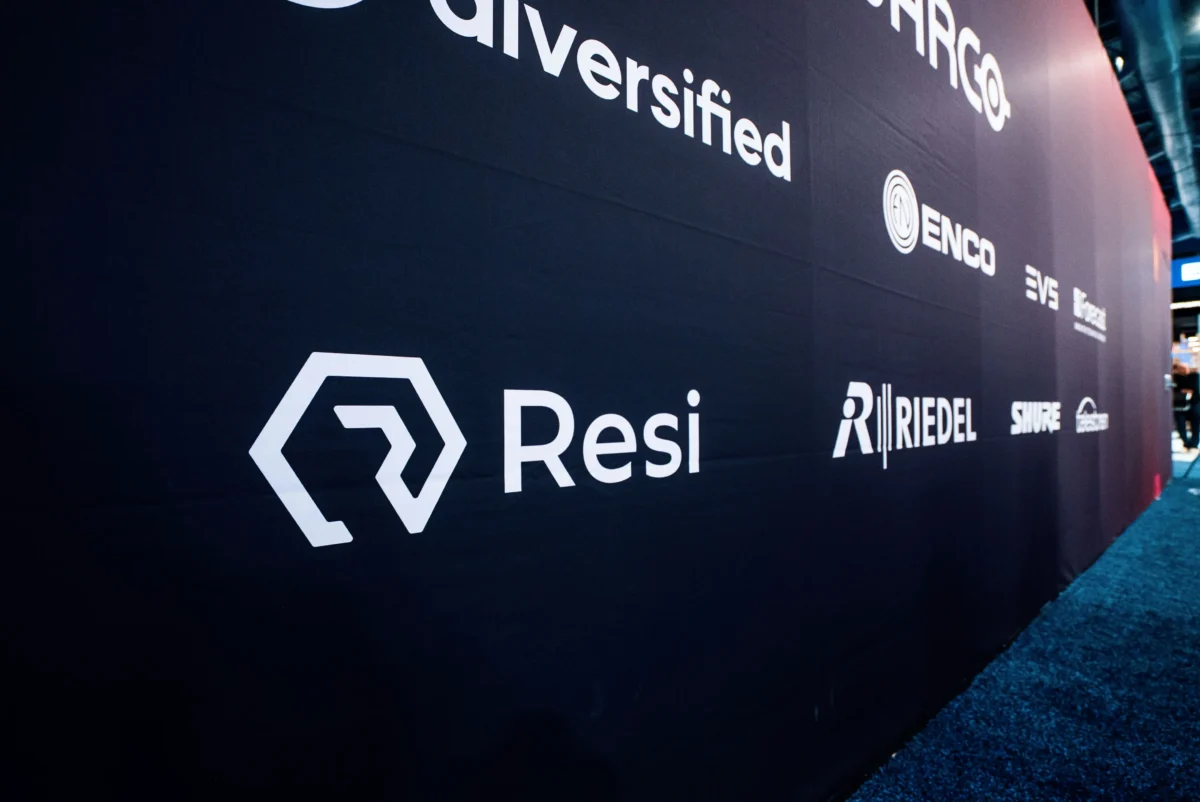 Resi sponsorship at Avixa TV studio